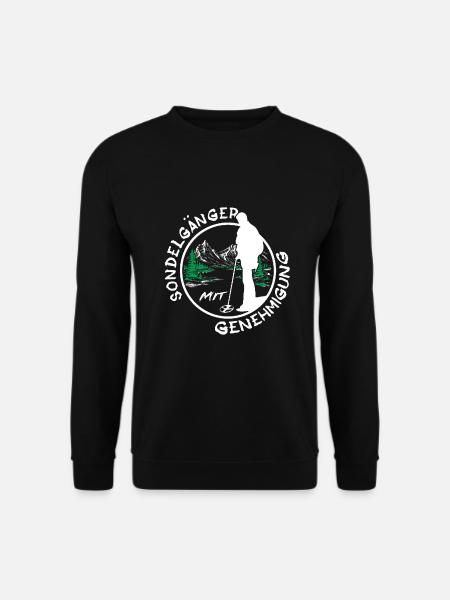 Sondengänger Sondeln Genehmigung Metalldetektor - Unisex Pullover - Schwarz