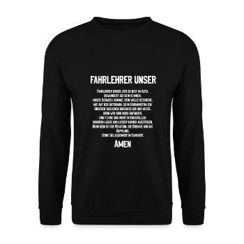 Fahrlehrer Unser Fahrschule Fahrschüler - Unisex Pullover - Schwarz - Vorne - Alina (178cm) & Michal (187cm)