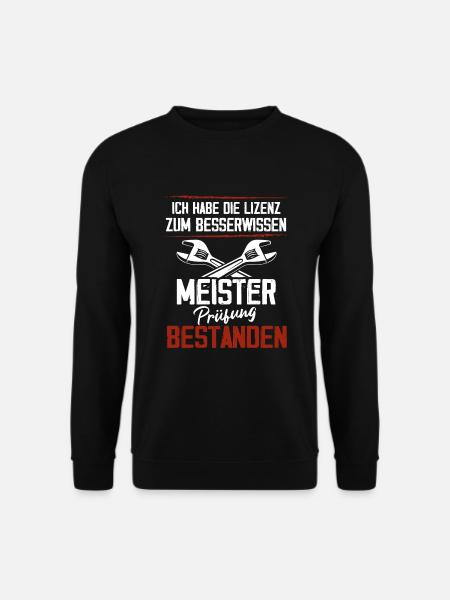 Meisterprüfung bestanden Klempner Meister - Unisex Pullover - Schwarz