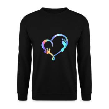 Mantrailer Hundesport Fährtenhund - Unisex Pullover - Schwarz - Vorne - Alina (178cm) & Michal (187cm)