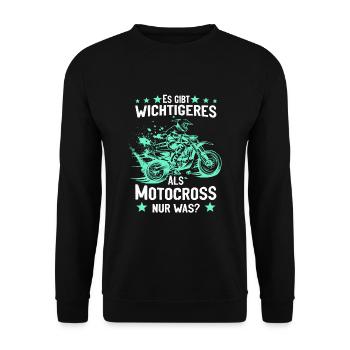 Cross motorrad Motocross Kind Kindercross Jungen - Unisex Pullover - Schwarz - Vorne - Alina (178cm) & Michal (187cm)