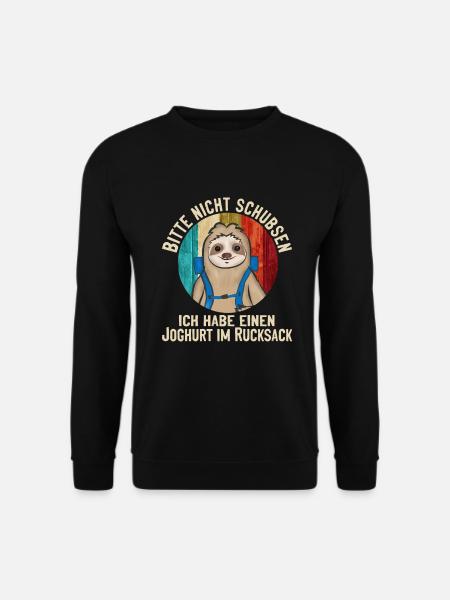 Faultier Wander Team Bergsteiger Wanderung - Unisex Pullover - Schwarz