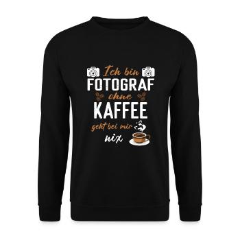 Fotograf Fotografie fotografieren - Unisex Pullover - Schwarz - Vorne - Alina (178cm) & Michal (187cm)