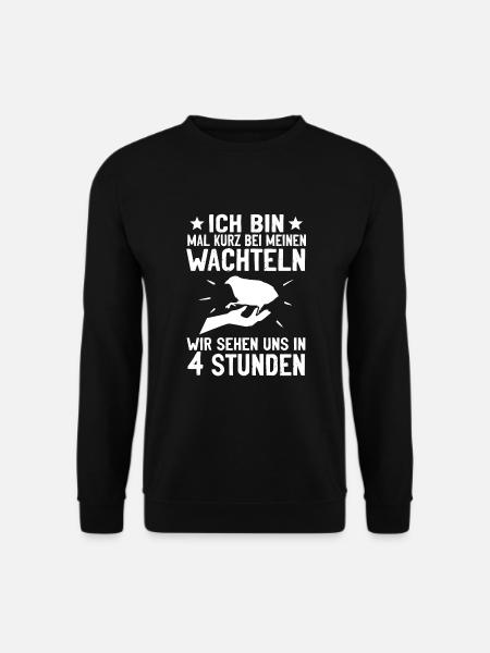 Wachtel Wachtelzüchter Wachteln - Unisex Pullover - Schwarz