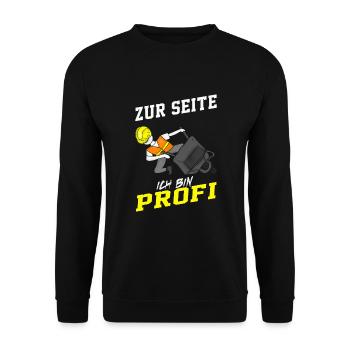 Maurer Sprüche Maurermeister Schubkarre Baustelle - Unisex Pullover - Schwarz - Vorne - Alina (178cm) & Michal (187cm)
