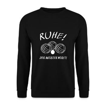 Boule Spiel Petanque Crossboule - Unisex Pullover - Schwarz - Vorne - Alina (178cm) & Michal (187cm)
