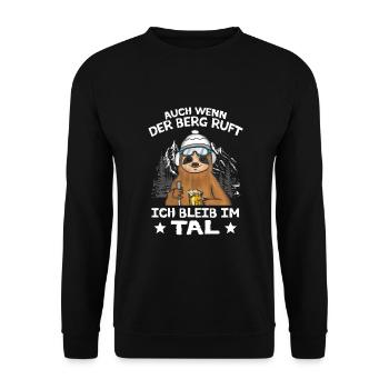 Pistenfaul Apres Ski Party Faultier Skihütte - Unisex Pullover - Schwarz - Vorne - Alina (178cm) & Michal (187cm)