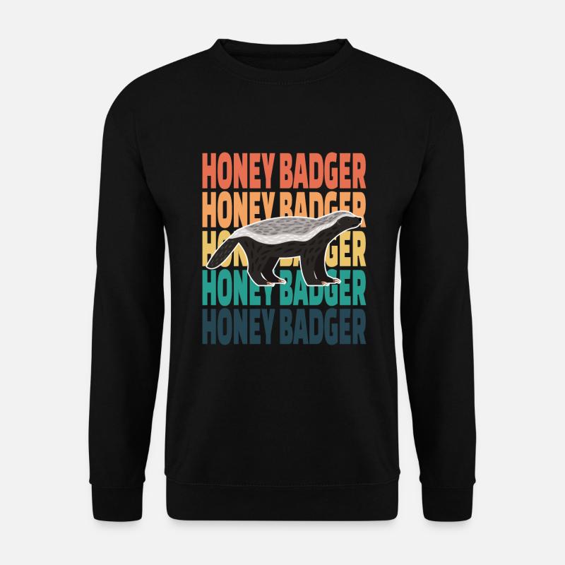 Honey Badger Retro - Unisex Sweatshirt - black