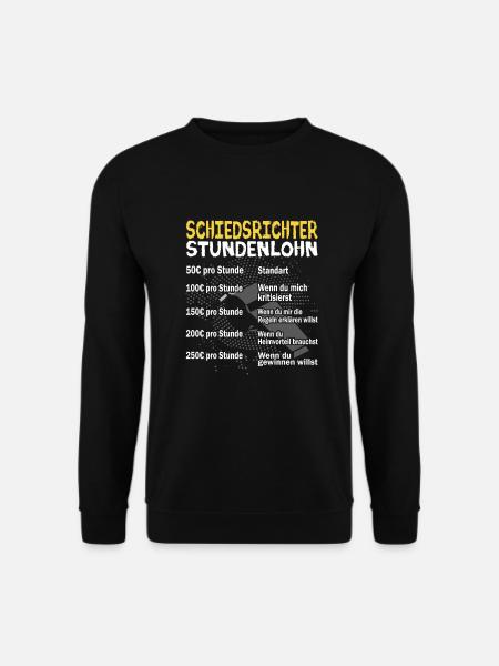 Schiedsrichter Pfeife Schiri Fußballschiedsrichter - Unisex Pullover - Schwarz