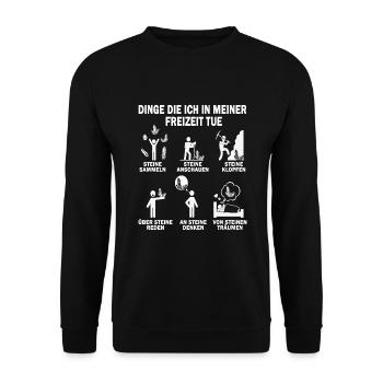 Geologe Geologie Geschenk lustig - Unisex Pullover - Schwarz - Vorne - Alina (178cm) & Michal (187cm)