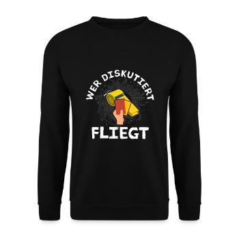 Schiedsrichter Schiri Fußballschiedsrichter - Unisex Pullover - Schwarz - Vorne - Alina (178cm) & Michal (187cm)