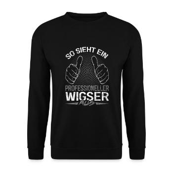 Wigser Wig Schweißen Schweißfachmann - Unisex Pullover - Schwarz - Vorne - Alina (178cm) & Michal (187cm)