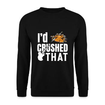 clay pigeon shooting sayings clay pigeons - Unisex Sweatshirt - black - Front - Alina (178cm) & Michal (187cm)