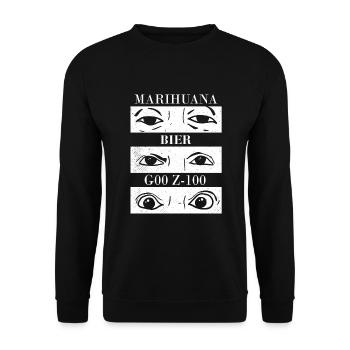 Machinists Hourly wage Cutting machine operator CNC - Unisex Sweatshirt - black - Front - Alina (178cm) & Michal (187cm)