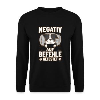 Border Collie Züchter Hund Hundeliebhaber - Unisex Pullover - Schwarz - Vorne - Alina (178cm) & Michal (187cm)