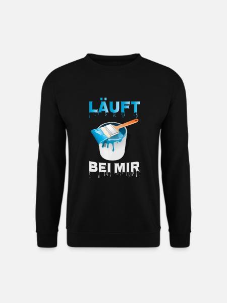 Malermeister Läuft bei mir Maler lustig - Unisex Pullover - Schwarz