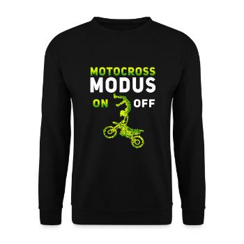 Kids Cross Motorcycle Motocross Kids Cross - Unisex Sweatshirt - black - Front - Alina (178cm) & Michal (187cm)