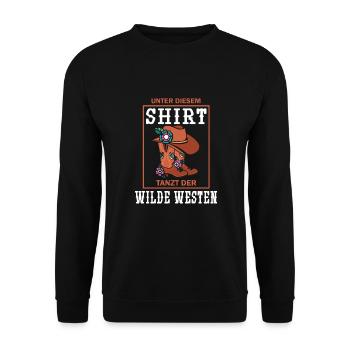 Western Linedance Line Dance Spruch Tanzgruppe - Unisex Pullover - Schwarz - Vorne - Alina (178cm) & Michal (187cm)