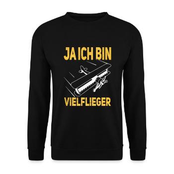 Modellfliegen RC Flugzeug Modellflug - Unisex Pullover - Schwarz - Vorne - Alina (178cm) & Michal (187cm)