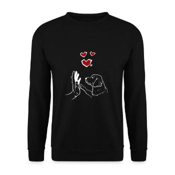 Labrador Dog Dog Lover Heart - Unisex Sweatshirt - black - Front - Alina (178cm) & Michal (187cm)