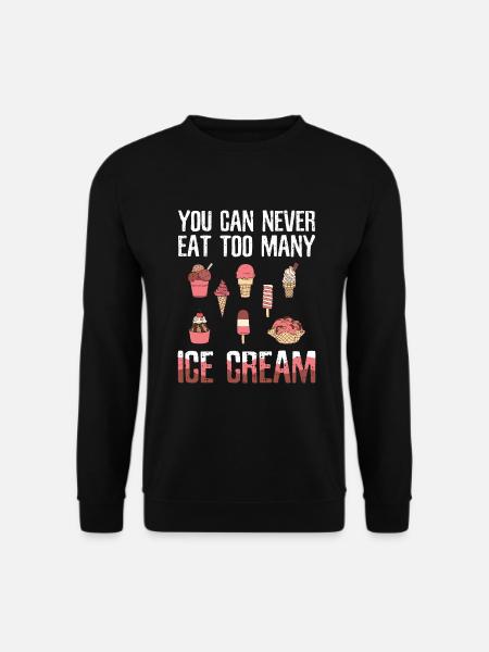 Lustiger Eismann mit Ice Cream - Unisex Pullover - Schwarz
