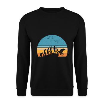 Gravel Bike Evolution Mountainbike Cyclocross - Unisex Pullover - Schwarz - Vorne - Alina (178cm) & Michal (187cm)