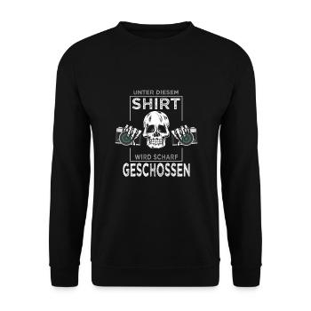 Fotograf Fotografie fotografieren - Unisex Pullover - Schwarz - Vorne - Alina (178cm) & Michal (187cm)