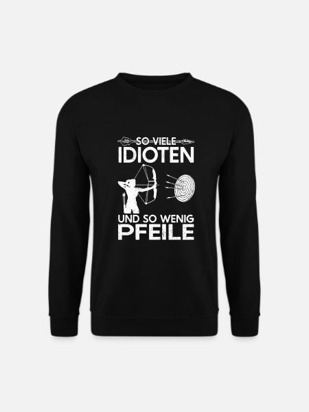 Bogenschütze Bogenschießen Pfeil und Bogen - Unisex Pullover - Schwarz