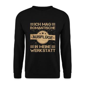 Schreiner Tischler Sprüche Tischlermeister - Unisex Pullover - Schwarz - Vorne - Alina (178cm) & Michal (187cm)