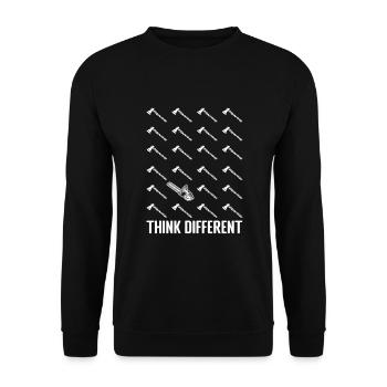 Les travailleurs forestiers de lumberjack Chainsaw font du bois - Sweat-shirt Unisexe - noir - Devant - Alina (178cm) & Michal (187cm)