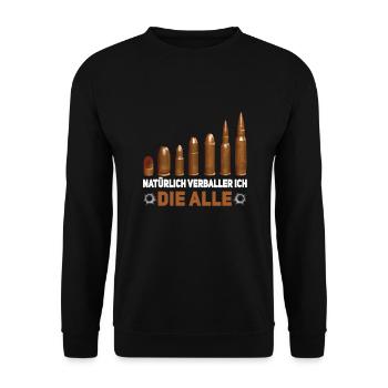 Sportschießen Schießsport Sportschütze - Unisex Pullover - Schwarz - Vorne - Alina (178cm) & Michal (187cm)