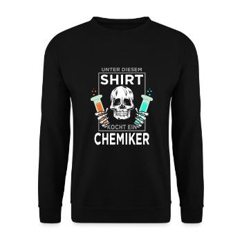Chemielaborant Chemiker Chemielabor - Unisex Pullover - Schwarz - Vorne - Alina (178cm) & Michal (187cm)