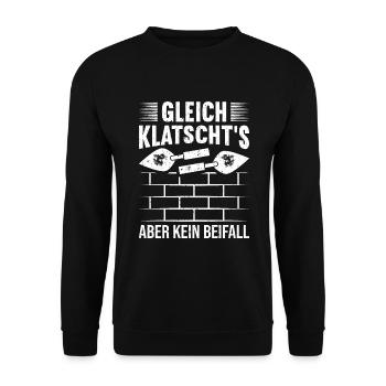 Maurer Kelle Maurermeister - Unisex Pullover - Schwarz - Vorne - Alina (178cm) & Michal (187cm)