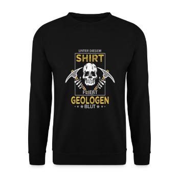 Geologe Geologie Geschenk lustig - Unisex Pullover - Schwarz - Vorne - Alina (178cm) & Michal (187cm)