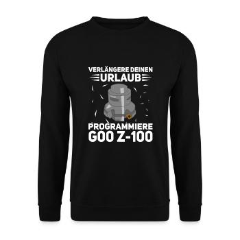 Zerspaner Wochenende Zerspanungsmechaniker CNC - Unisex Pullover - Schwarz - Vorne - Alina (178cm) & Michal (187cm)