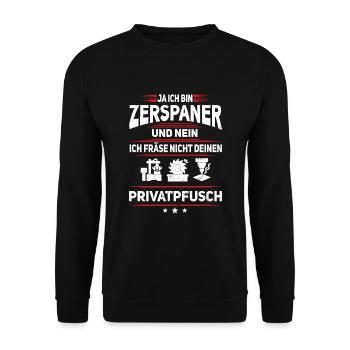 Zerspaner Pfusch Zerspanungsmechaniker CNC - Unisex Pullover - Schwarz - Vorne - Alina (178cm) & Michal (187cm)