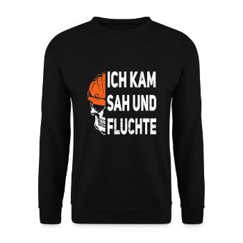 Vorarbeiter Tiefbau Straßenbau - Unisex Pullover - Schwarz - Vorne - Alina (178cm) & Michal (187cm)