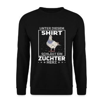 Tauben Taubenzüchter Taubenzucht - Unisex Pullover - Schwarz - Vorne - Alina (178cm) & Michal (187cm)