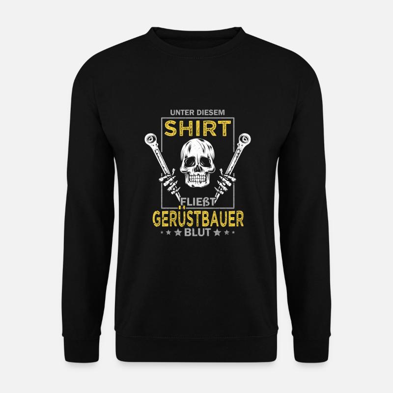 Gerüstbauer Sprüche Baustelle Gerüstbau - Unisex Pullover - Schwarz