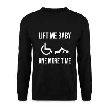 Funny wheelchair driver disabled people - Unisex Pullover - Schwarz - Vorne - Alina (178cm) & Michal (187cm)