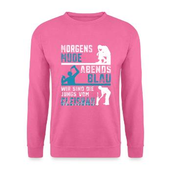 Gleisbauer Schienenarbeiter Gleisbau - Unisex Pullover - Pink - Vorne
