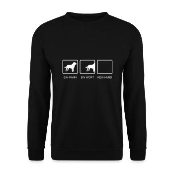 Mantrailer Hundesport Fährtenhund - Unisex Pullover - Schwarz - Vorne - Alina (178cm) & Michal (187cm)
