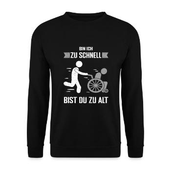 Krankenpfleger Pfleger Altenpfleger Sprüche - Unisex Pullover - Schwarz - Vorne - Alina (178cm) & Michal (187cm)