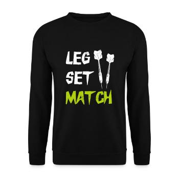 Dart Dartkönig lustig darts spruch - Unisex Pullover - Schwarz - Vorne - Alina (178cm) & Michal (187cm)