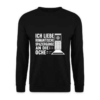 Dart Abitur bestanden lustig darts spruch - Unisex Pullover - Schwarz - Vorne - Alina (178cm) & Michal (187cm)