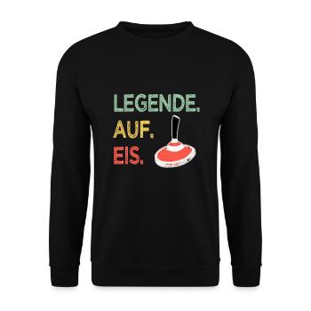 Curling Curling Stick shooter Stocksport - Unisex Sweatshirt - black - Front - Alina (178cm) & Michal (187cm)