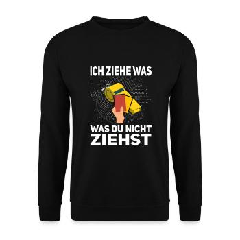 Schiedsrichter Pfeife Schiri Fußballschiedsrichter - Unisex Pullover - Schwarz - Vorne - Alina (178cm) & Michal (187cm)