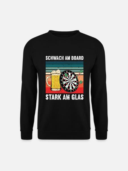 Dart lustig darts spruch - Unisex Pullover - Schwarz