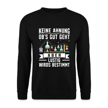 Chemielaborant Chemiker Chemielabor - Unisex Pullover - Schwarz - Vorne - Alina (178cm) & Michal (187cm)