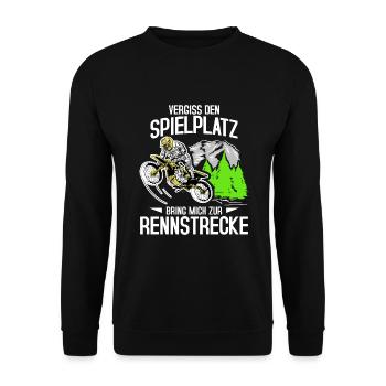 Kinder Cross motorrad Motocross Kindercross - Unisex Pullover - Schwarz - Vorne - Alina (178cm) & Michal (187cm)